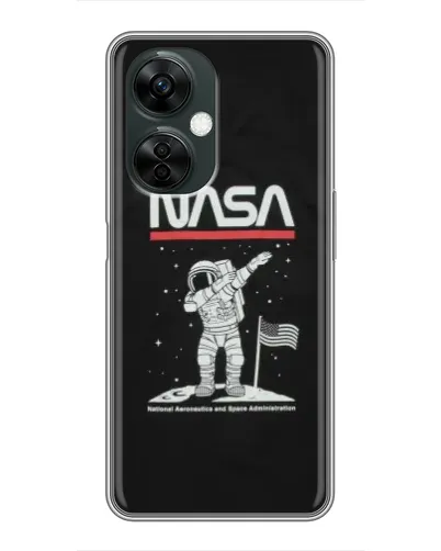 Чехол для OnePlus Nord CE 3 Lite с картинкой «NASA — шагаем по Луне»