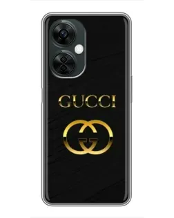 Чехол для OnePlus Nord CE 3 Lite с картинкой «Золотой логотип Gucci»