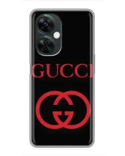 Чехол для OnePlus Nord CE 3 Lite с картинкой «Gucci — красный логотип»