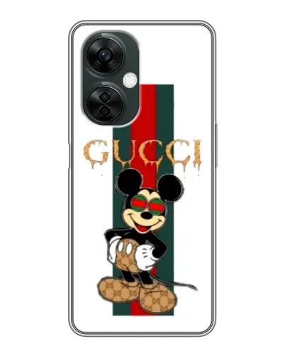 Чехол для OnePlus Nord CE 3 Lite с картинкой «Микки Маус Gucci — полосы»