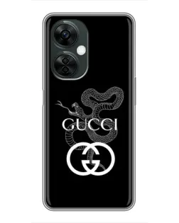 Чехол для OnePlus Nord CE 3 Lite с картинкой «Gucci — серебряная змея»