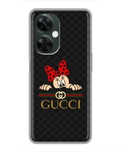 Чехол для OnePlus Nord CE 3 Lite с картинкой «Минни Маус Gucci — черный»