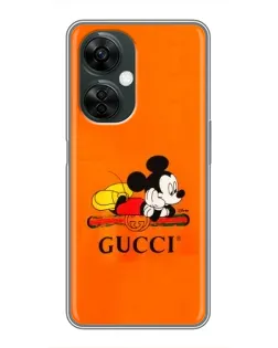 Чехол для OnePlus Nord CE 3 Lite с картинкой «Микки Маус Gucci — оранж»