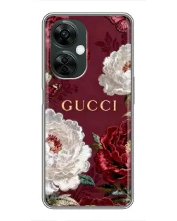 Чехол для OnePlus Nord CE 3 Lite с картинкой «Gucci — бордовые розы»