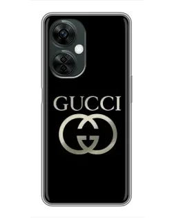 Чехол для OnePlus Nord CE 3 Lite с картинкой «Gucci — золото на черном»