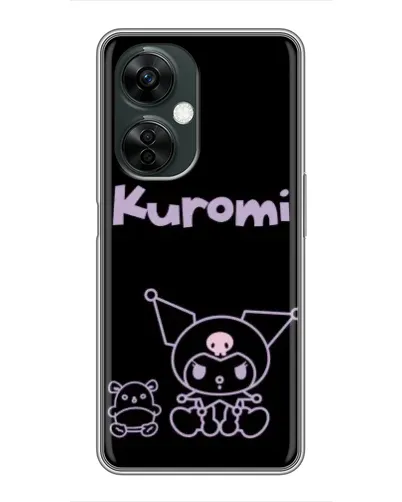 Чехол для OnePlus Nord CE 3 Lite с картинкой «Kuromi — черный минимализм»