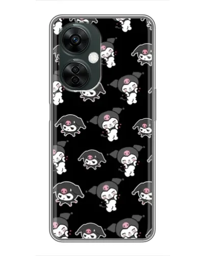 Чехол для OnePlus Nord CE 3 Lite с картинкой «Черный паттерн Kuromi»