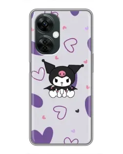 Чехол для OnePlus Nord CE 3 Lite с картинкой «Kuromi и лавандовые сердца»