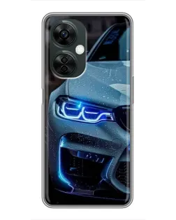 Чехол для OnePlus Nord CE 3 Lite с картинкой «Взгляд BMW с синими фарами»
