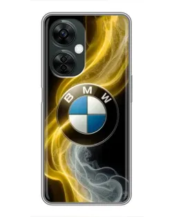 Чехол для OnePlus Nord CE 3 Lite с картинкой «Золотистый дым BMW»