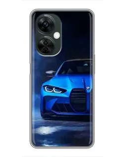 Чехол для OnePlus Nord CE 3 Lite с картинкой «Голубая BMW M4»