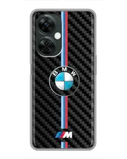 Чехол для OnePlus Nord CE 3 Lite с картинкой «Эмблема BMW и карбон»