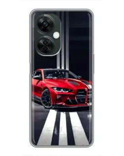 Чехол для OnePlus Nord CE 3 Lite с картинкой «Красная BMW на дороге»