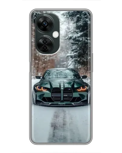 Чехол для OnePlus Nord CE 3 Lite с картинкой «BMW в зимнем лесу»