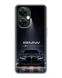 Чехол для OnePlus Nord CE 3 Lite с картинкой «BMW сквозь ночной город»