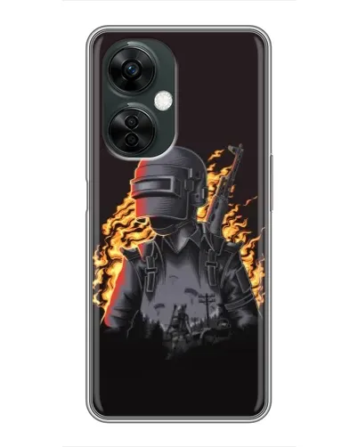 Чехол для OnePlus Nord CE 3 Lite с картинкой «PUBG — огненный силуэт» Чехол для OnePlus Nord CE 3 Lite с картинкой «PUBG — огненный силуэт»