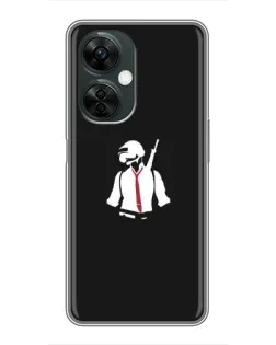 Чехол для OnePlus Nord CE 3 Lite с картинкой «PUBG — силуэт воина»