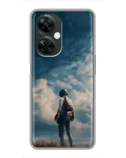 Чехол для OnePlus Nord CE 3 Lite с картинкой «Герой PUBG на скале»