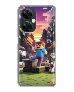 Чехол для OnePlus Nord CE 3 Lite с картинкой «Стив на ферме»
