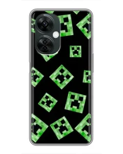 Чехол для OnePlus Nord CE 3 Lite с картинкой «Паттерн с криперами»