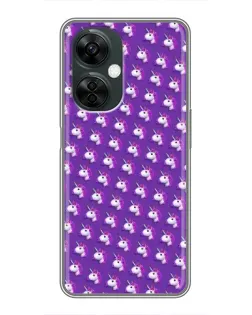 Чехол для OnePlus Nord CE 3 Lite с картинкой «Единороги на фиолетовом»