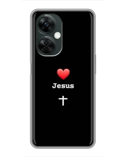Чехол для OnePlus Nord CE 3 Lite с картинкой «Сердце - Jesus»