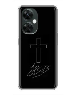 Чехол для OnePlus Nord CE 3 Lite с картинкой «Графический крест Jesus»