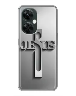 Чехол для OnePlus Nord CE 3 Lite с картинкой «Металлический крест Jesus»