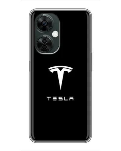 Чехол для OnePlus Nord CE 3 Lite с картинкой «Tesla White Logo» Чехол для OnePlus Nord CE 3 Lite с картинкой «Tesla White Logo»