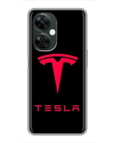 Чехол для OnePlus Nord CE 3 Lite с картинкой «Tesla Red Logo» Чехол для OnePlus Nord CE 3 Lite с картинкой «Tesla Red Logo»