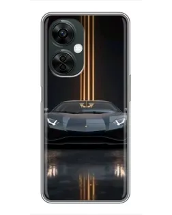Чехол для OnePlus Nord CE 3 Lite с картинкой «Lamborghini золотые линии»