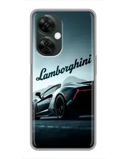 Чехол для OnePlus Nord CE 3 Lite с картинкой «Классическая надпись Lamborghini»