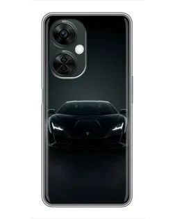 Чехол для OnePlus Nord CE 3 Lite с картинкой «Черный Lamborghini Aventador»