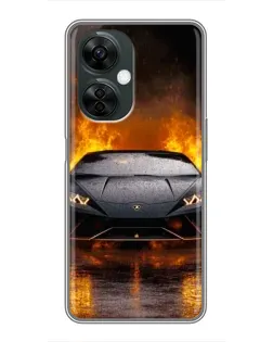 Чехол для OnePlus Nord CE 3 Lite с картинкой «Lamborghini в огне»