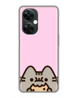 Чехол для OnePlus Nord CE 3 Lite с картинкой «Pusheen и печенье»
