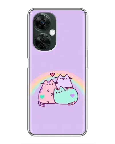 Чехол для OnePlus Nord CE 3 Lite с картинкой «Радужные Пушины»