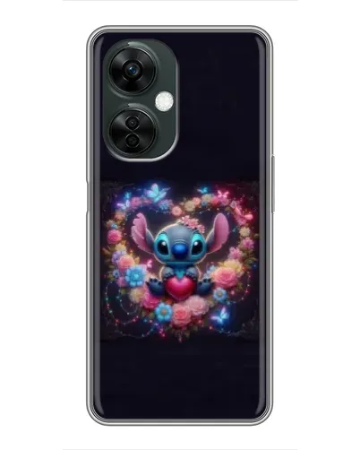 Чехол для OnePlus Nord CE 3 Lite с картинкой «Stitch в цветах» Чехол для OnePlus Nord CE 3 Lite с картинкой «Stitch в цветах»