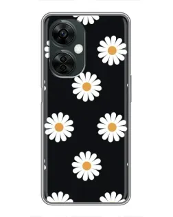 Чехол для OnePlus Nord CE 3 Lite с картинкой «Ромашки на черном»