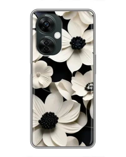 Чехол для OnePlus Nord CE 3 Lite с картинкой «Объемные белые цветы»