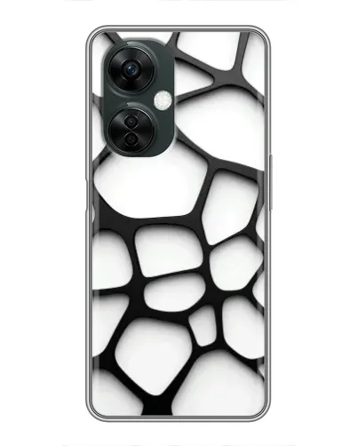 Чехол для OnePlus Nord CE 3 Lite с картинкой «Белая объемная сетка»