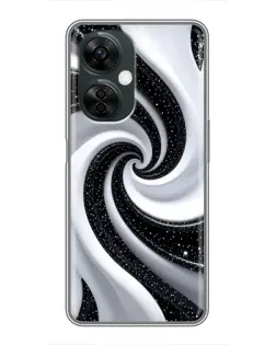 Чехол для OnePlus Nord CE 3 Lite с картинкой «Черно-белая спираль»