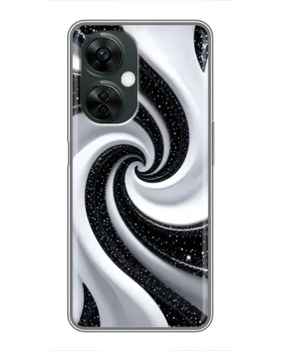 Чехол для OnePlus Nord CE 3 Lite с картинкой «Черно-белая спираль»