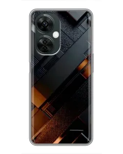 Чехол для OnePlus Nord CE 3 Lite с картинкой «Черные геометрические блоки»