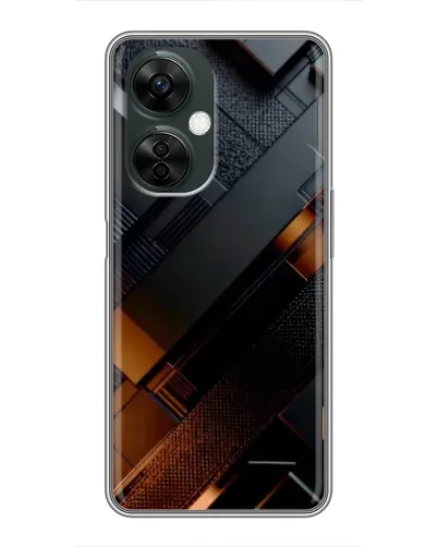 Чехол для OnePlus Nord CE 3 Lite с картинкой «Черные геометрические блоки»