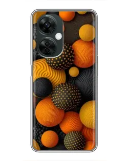 Чехол для OnePlus Nord CE 3 Lite с картинкой «Объемные оранжевые сферы»