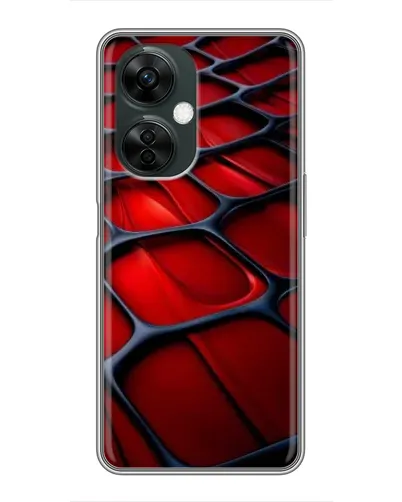 Чехол для OnePlus Nord CE 3 Lite с картинкой «Красная глянцевая сетка»