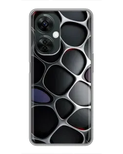 Чехол для OnePlus Nord CE 3 Lite с картинкой «Объемная темная решетка»