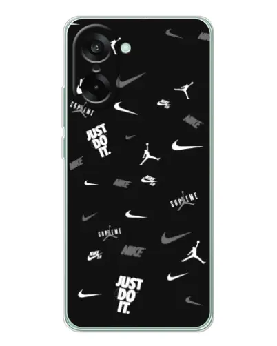 Чехол для OnePlus Nord CE 5 с картинкой «Nike Black Pattern» Чехол для OnePlus Nord CE 5 с картинкой «Nike Black Pattern»