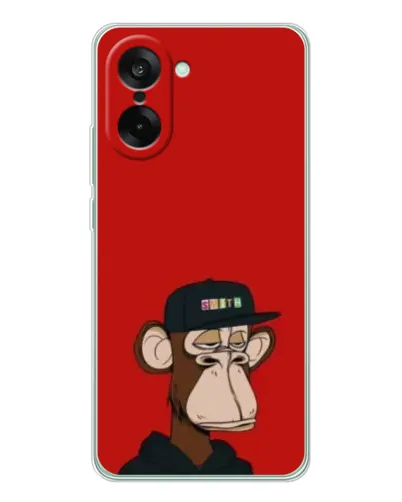Чехол для OnePlus Nord CE 5 с картинкой «Bored Ape — красный фон» Чехол для OnePlus Nord CE 5 с картинкой «Bored Ape — красный фон»