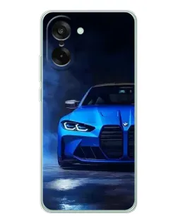 Чехол для OnePlus Nord CE 5 с картинкой «Голубая BMW M4»